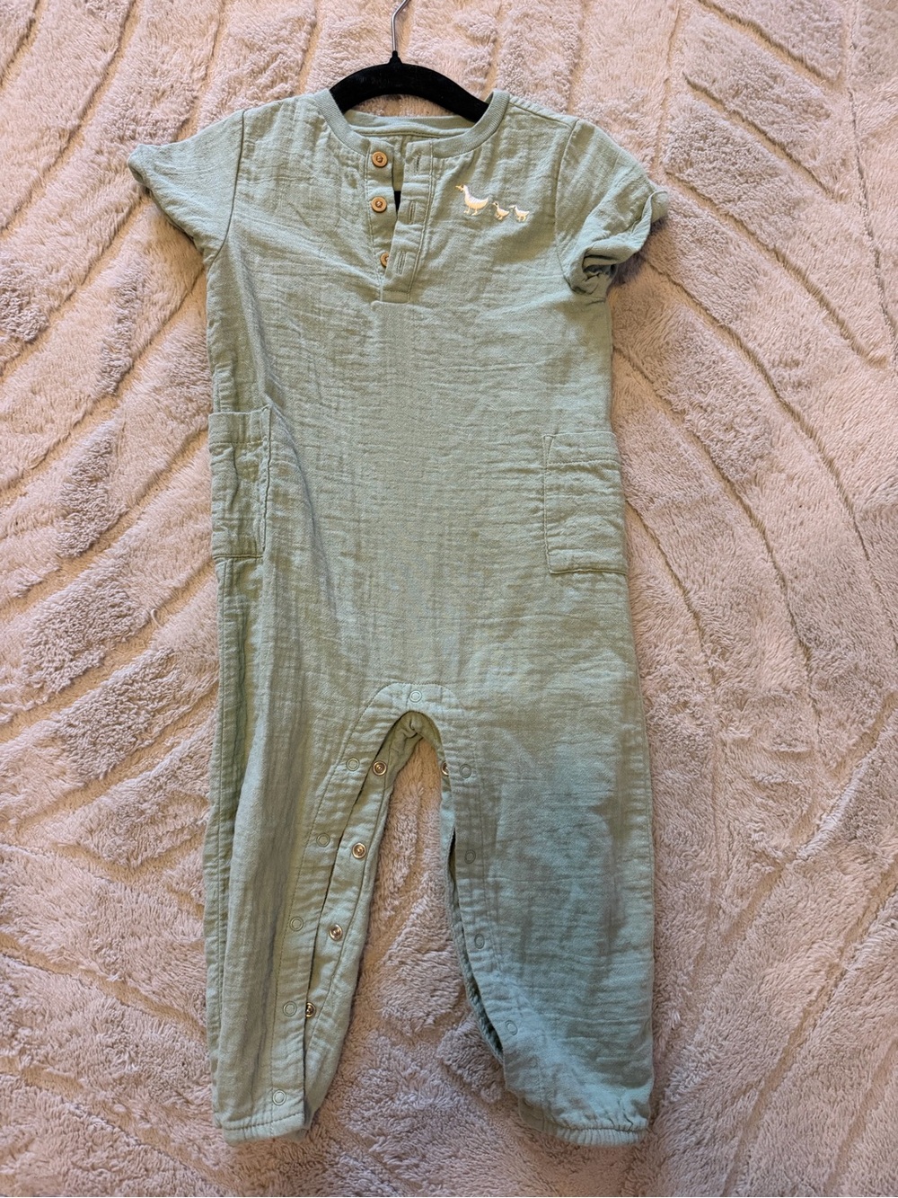 cloud island Sage Green Baby One-Piece